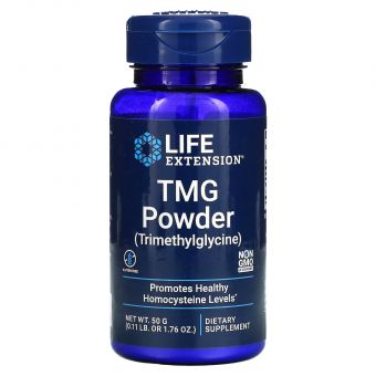 Триметилгліцин, TMG (Trimethylglycine), Life Extension, порошок, 50 г