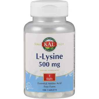 L-лізин, L-Lysine, KAL, 500 мг, 100 таблеток