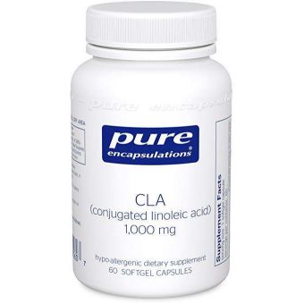 Конъюгированная линолевая кислота, CLA, Pure Encapsulations, способствует здоровому составу тела при здоровом питании и физических упражнениях, 1000 мг, 60 капсул