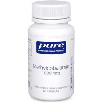 Витамин В12 (метилкобаламин), Methylcobalamin Advanced Vitamin B12, Pure Encapsulations, для поддержки памяти, нервной системы и когнитивного здоровья, 60 капсул