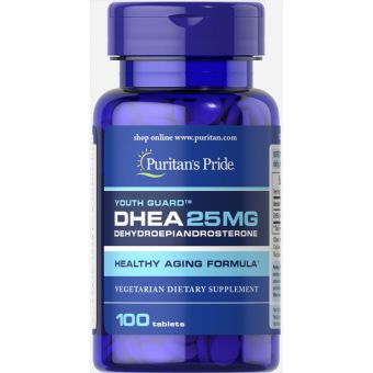 ДГЕА (дегідроепіандростерон), DHEA, Puritan's Pride, 25 мг, 100 таблеток