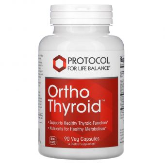 Поддержка щитовидной железы, Ortho Thyroid, Protocol for Life Balance, 90 вегетарианских капсул