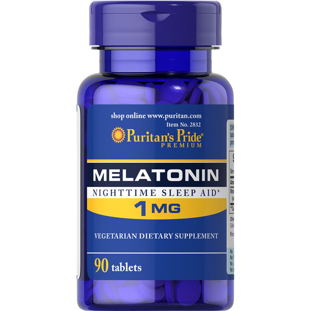 Мелатонин, Melatonin, Puritan's Pride, 1 мг, 90 таблеток 