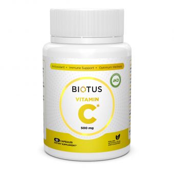 Вітамін С, Vitamin C, Biotus, 500 мг, 60 капсул