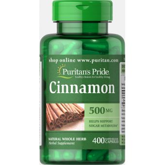 Корица, Cinnamon, Puritan's Pride, 500 мг, 400 капсул