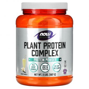 Протеин растительный, Plant Protein Complex, Now Foods, комплекс, сливочно-ванильный, 907 г