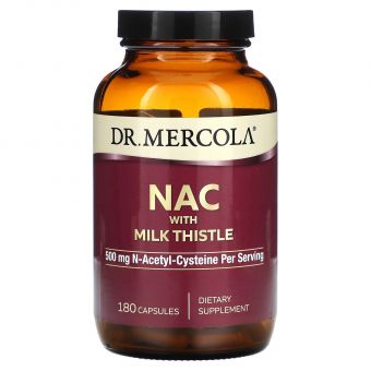 NAC з розторопшою, Pterostilbene, Dr. Mercola, 250 мг, 180 капсул