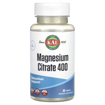 Цитрат магнію, Magnesium Citrate 400, KAL, 60 таблеток