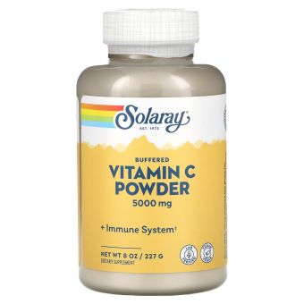 Витамин С, Buffered Vitamin C, Solaray, буферизованный, порошок, 5000 мг, 227 г