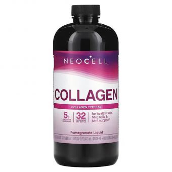 Коллаген 1 и 3 типа, Collagen Type 1 & 3 Liquid, NeoCell, жидкий, концентрат граната, 473 мл