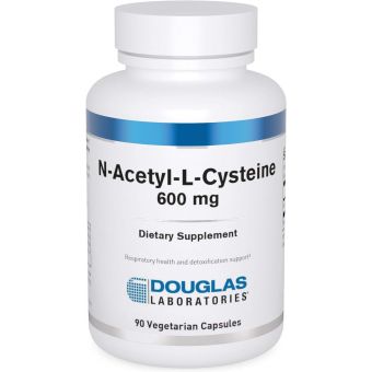 N-ацетил-L-цистеїн, N-Acetyl-L-Cysteine, Douglas Laboratories, 600 мг, 90 вегетаріанських капсул