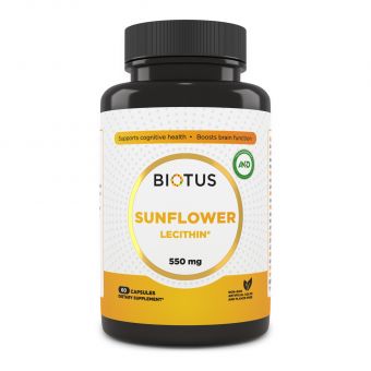  Лецитин соняшниковий, Lecithin Sunflower, Biotus, 60 капсул