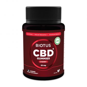 Каннабидиол, CBD Gummies, Biotus, 25 мг, 30 желейных мишек 