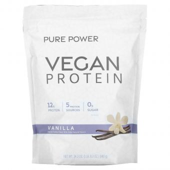 Протеин, Vegan Protein, Dr. Mercola, веганский, со вкусом ванили, 690 г