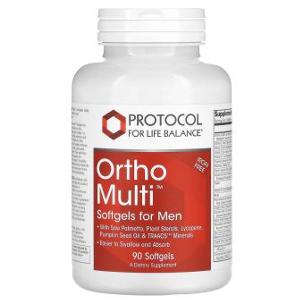 Мультивитамины для мужчин, Ortho Multi, Softgels for Men, Protocol for Life Balance, 90 гелевых капсул