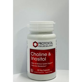 Холин и инозитол, Choline & Inositol, Protocol for Life Balance, 250/250 мг, 30 веганских капсул