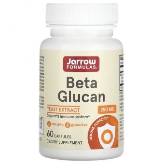 Бета глюкан, Beta Glucan, Jarrow Formulas, иммунная поддержка, 60 капсул