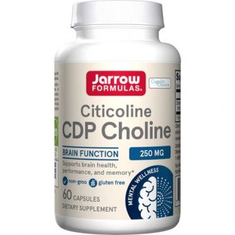 Цитиколін, Citicoline, CDP Choline, Jarrow Formulas, 250 мг, 60 кап.