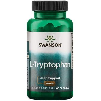  L-триптофан, L-Tryptophan, Swanson, 500 мг, 60 капсул