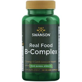 Комплекс групи В, Ultra Real Food B-Complex, Swanson, 60 вегетаріанських капсул