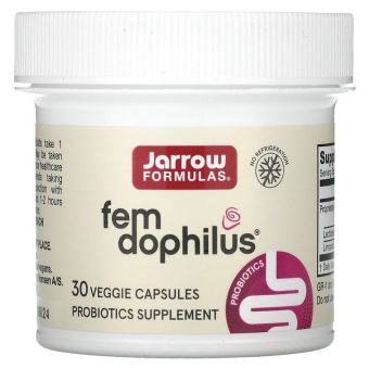  Пробиотики дофилус для женщин, Women's Fem Dophilus, Jarrow Formulas, 1 млрд КОЕ, 30 капсул