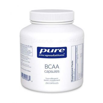 BCAA, Pure Encapsulations, поддержка мышечной функции во время упражнений, 250 капсул