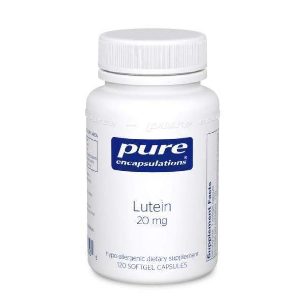 Лютеин, Lutein, Pure Encapsulations, 20 мг, 120 капсул