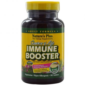 Усиление иммунитета, Immune Booster, Nature's Plus, Source of Life, 90 таблеток