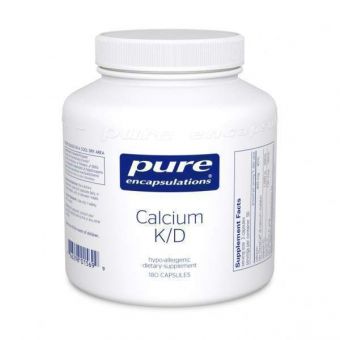 Кальцій з вітамінами K і D, Calcium K / D, Pure Encapsulations, 180 капсул