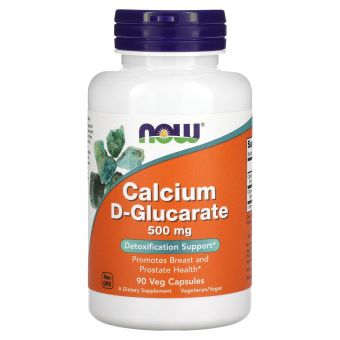 Глюкарат кальцію, Calcium D-Glucarate, Now Foods, 500 мг, 90 вегетаріанських капсул