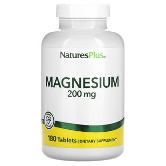 Магній, Magnesium, Nature's Plus, 200 мг, 180 таблеток