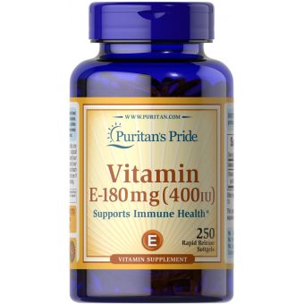 Витамин Е, Vitamin E, Puritan's Pride, 400 МЕ, 250 гелевых капсул