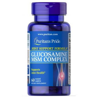 Глюкозамин и МСМ комплекс, Glucosamine MSM Complex, Puritan's Pride,  333 мг/500 мг, 60 капсул