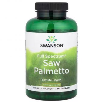 Со пальметто, Saw Palmetto, Swanson, 540 мг, 250 капсул