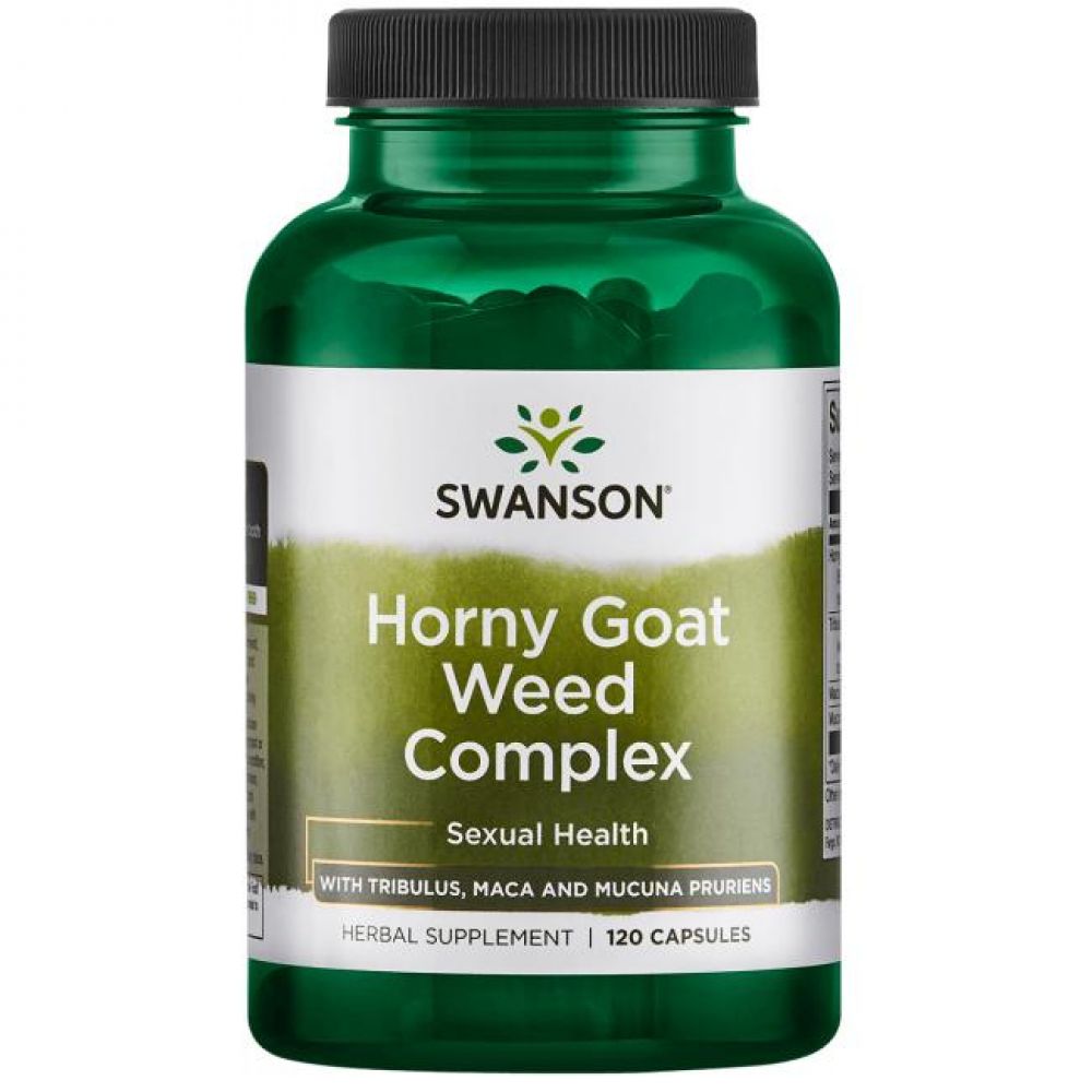 Комплекс горянки, Horny Goat Weed Complex, Swanson, 120 капсул