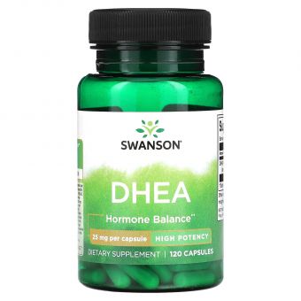 ДГЕА (дегідроепіандростерон), DHEA, Swanson, 25 мг, 120 капсул