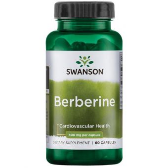 Берберин, Berberine, Swanson, 400 мг, 60 капсул