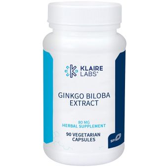 Гінкго білоба, Ginkgo Biloba, Klaire Labs, 80 мг, 90 вегетаріанських капсул