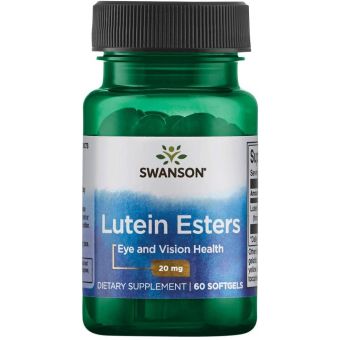 Лютеин, Lutein Esters, Swanson, 20 мг, 60 гелевых капсул 