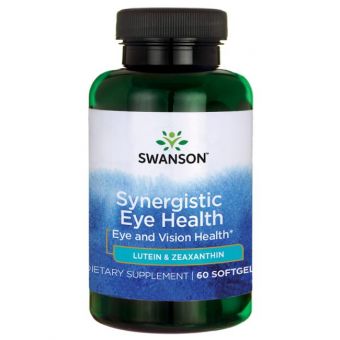 Лютеїн із зеаксантином, Ultra Synergistic Eye Health, Swanson, для очей та зору, 60 гелевих капсул