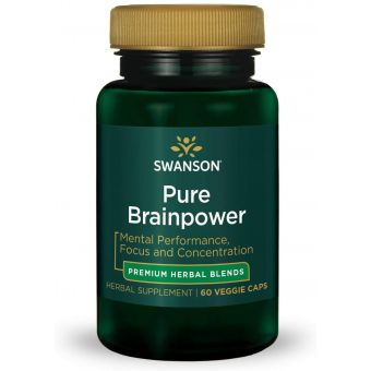 Поліпшення пам'яті і роботи мозку, Ultra Pure Brainpower, Swanson, 60 вегетаріанських капсул