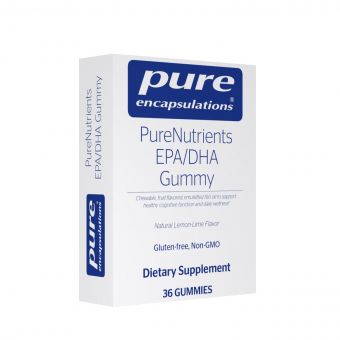 Риб'ячий жир ЕПК / ДГК, PureNutrients EPA / DHA Gummy, Pure Encapsulations, лимонно-лаймовий смак, 36 жувальних таблеток