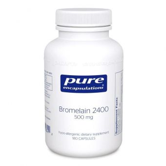 Бромелайн 2400, Bromelain, Pure Encapsulations, 500 мг, 180 капсул