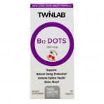 Витамин В12, B-12 Dots, Twinlab, вкус вишни, 500 мкг, 100 таблеток