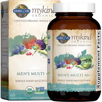 Витамины для мужчин 40+, MyKind Organics, Men's Multi 40+, MyKind Organics, Garden of Life, 60 веганских таблеток