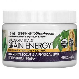 Формула для мозга, Brain Energy, Myco Botanicals, Fungi Perfecti Host Defense, 100 г