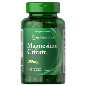 Магній цитрат, Magnesium Citrate, Puritan's Pride, 100 мг, 100 капсул