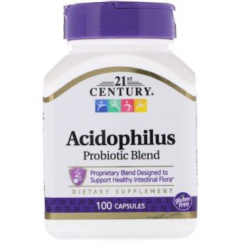 Пробіотик, Acidophilus, 21st Century, 100 капсул