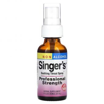 Спрей для горла заспокійливий, Singer's, Soothing Throat Spray, Herbs Etc., без спирту, професійний, 30 мл