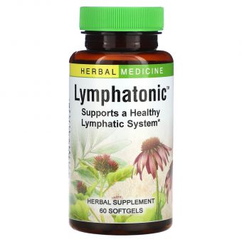 Лимфатоник, Lymphatonic, Herbs Etc., для здоровья лимфатической системы, 60 гелевых капсул